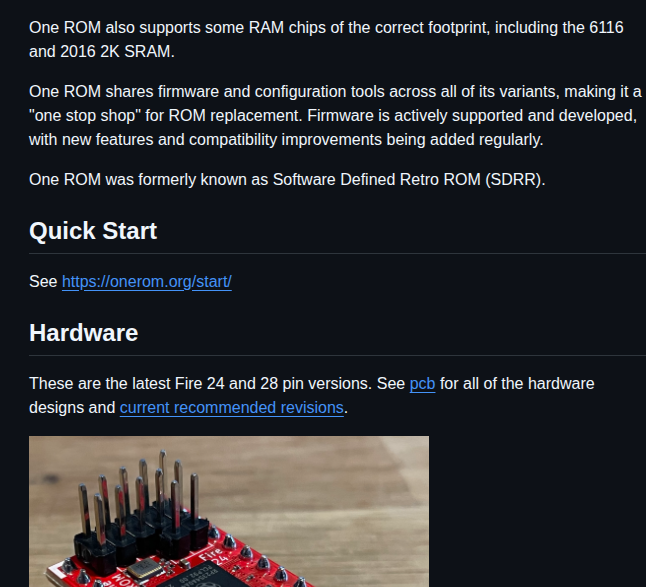 Piersfinlayson One Rom screenshot