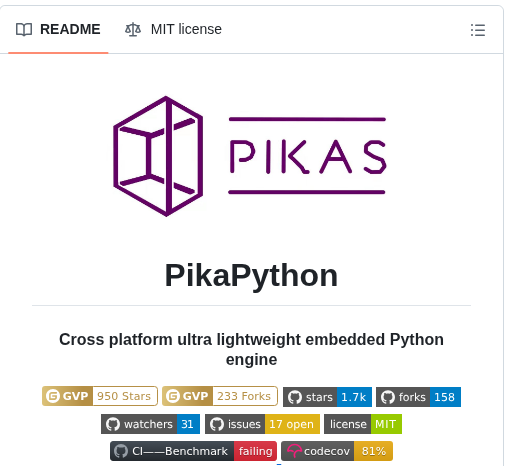 Pikastech Pikapython screenshot
