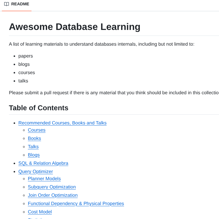 Pingcap Awesome Database Learning screenshot