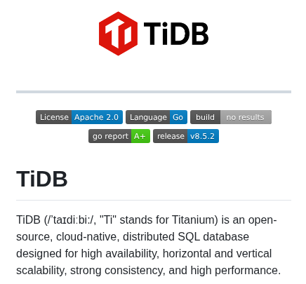 Pingcap Tidb screenshot