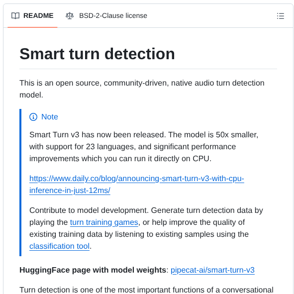 Pipecat Ai Smart Turn screenshot
