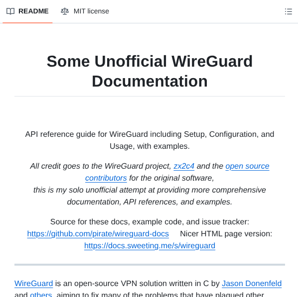 Pirate Wireguard Docs screenshot