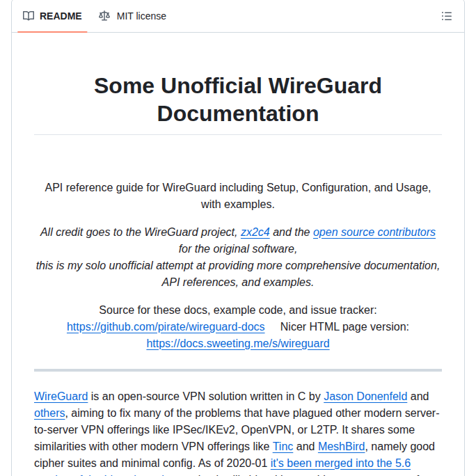 Pirate Wireguard Docs screenshot