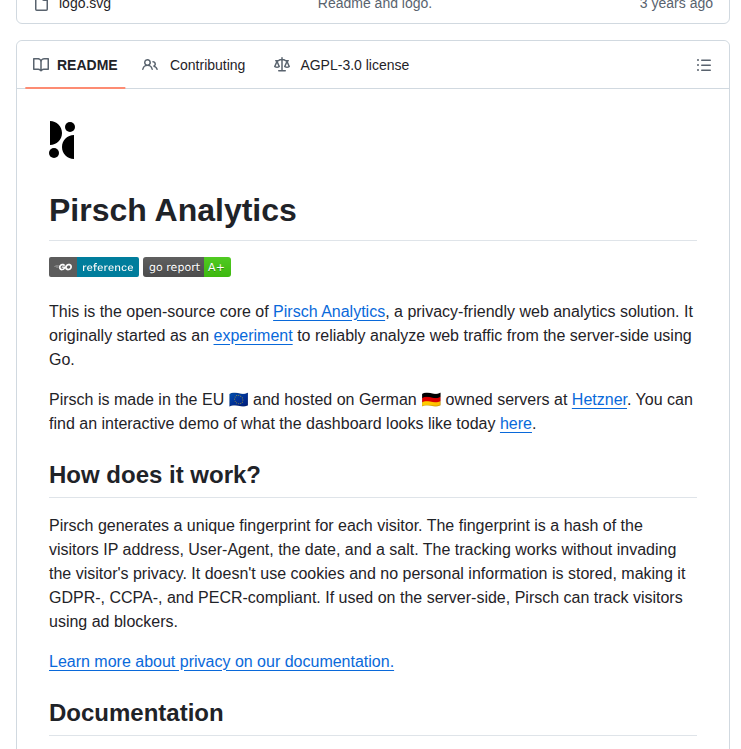 Pirsch Analytics Pirsch screenshot