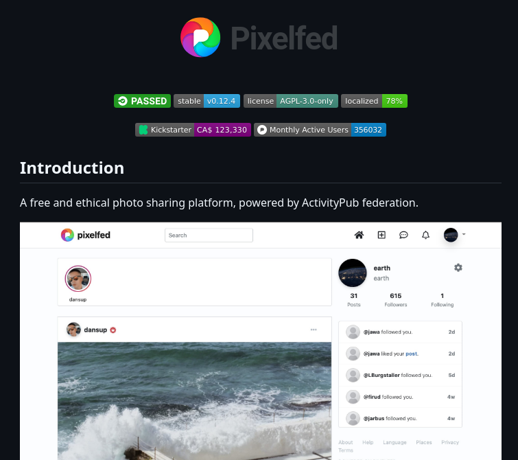Pixelfed Pixelfed screenshot
