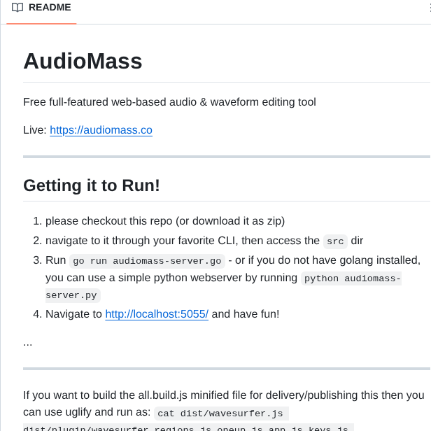 Pkalogiros Audiomass screenshot