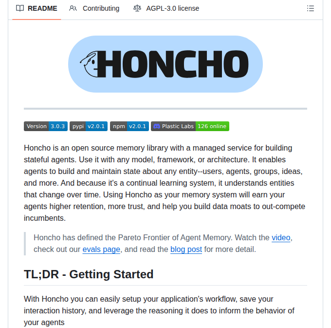 Plastic Labs Honcho screenshot
