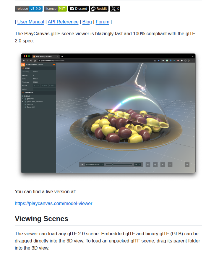 Playcanvas Model Viewer screenshot
