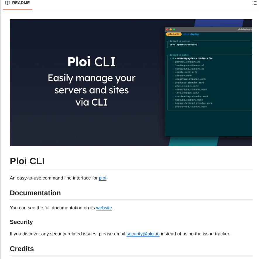 Ploi Cli screenshot