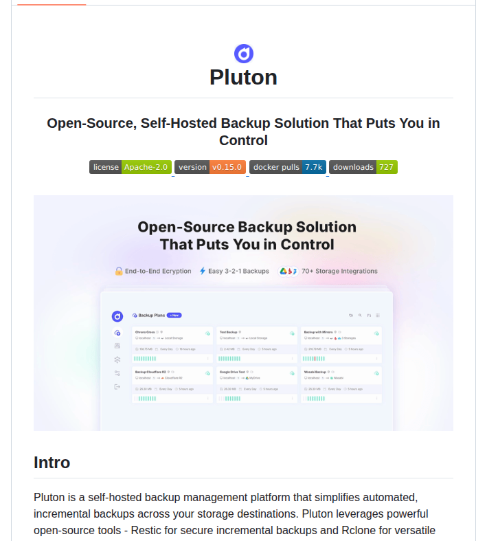 Plutonhq Pluton screenshot