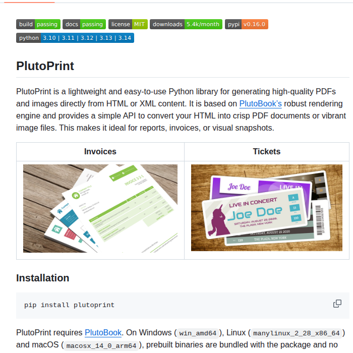 Plutoprint Plutoprint screenshot