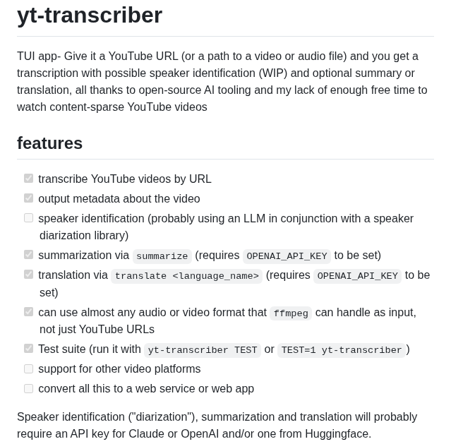 Pmarreck Yt Transcriber screenshot