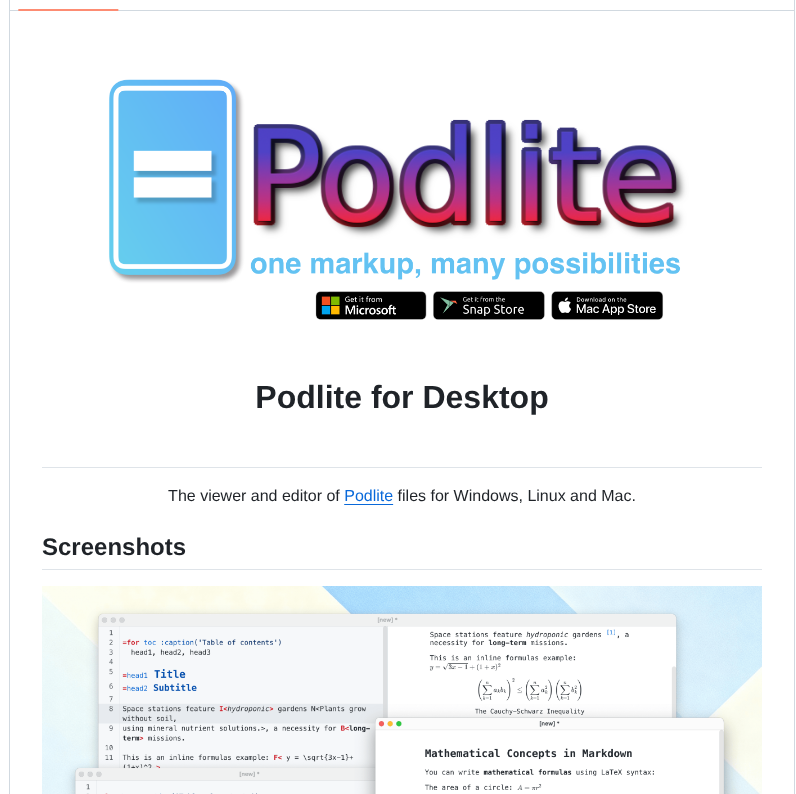 Podlite Podlite Desktop screenshot