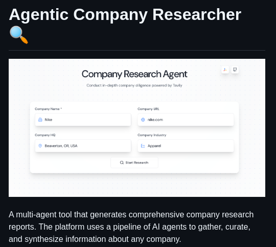 Pogjester Company Research Agent screenshot