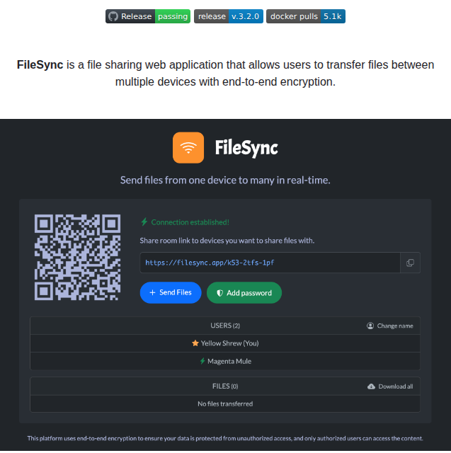 Polius Filesync screenshot