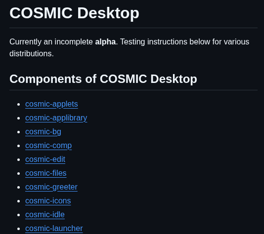 Pop Os Cosmic Epoch screenshot