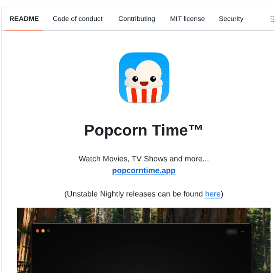 Popcorntime Popcorntime screenshot
