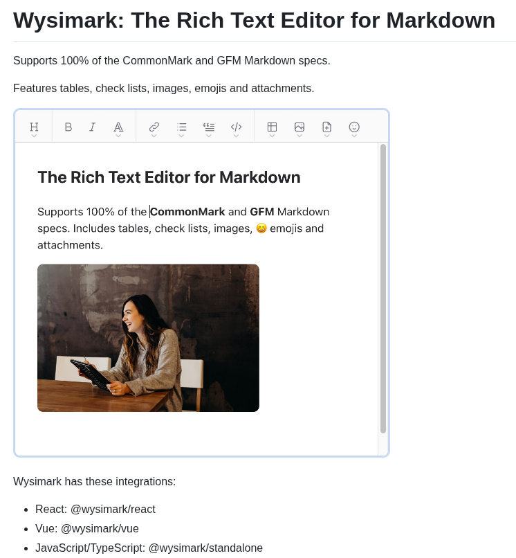Portive Wysimark screenshot