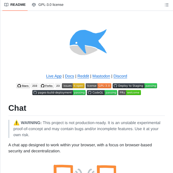 Positive Intentions Chat screenshot