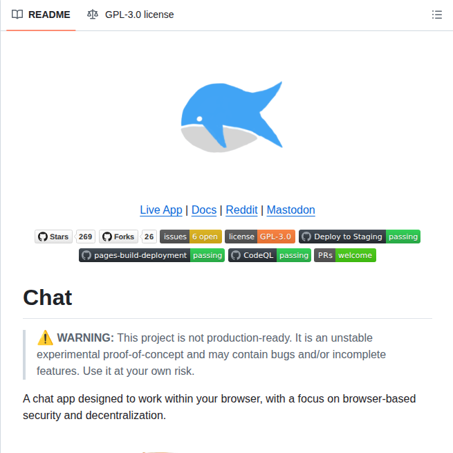 Positive Intentions Chat screenshot