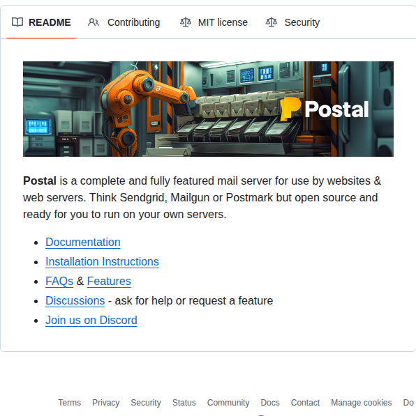 Postalserver Postal screenshot