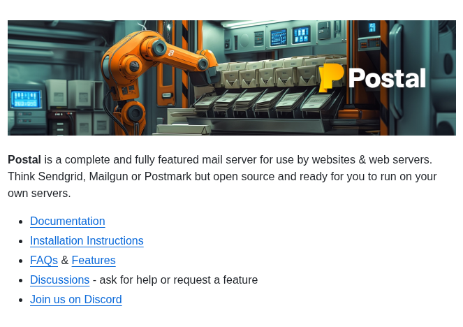 Postalserver Postal screenshot