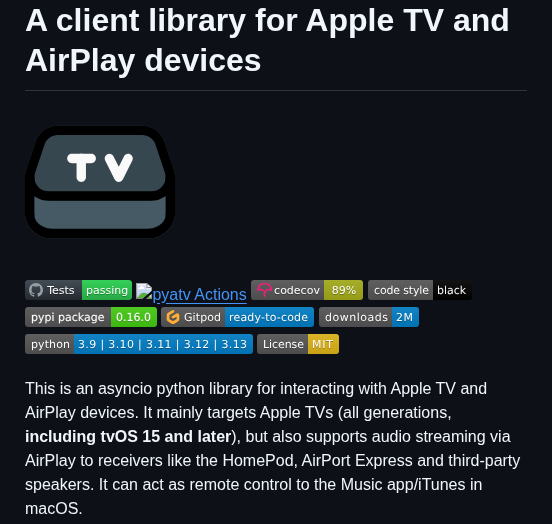 Postlund Pyatv screenshot