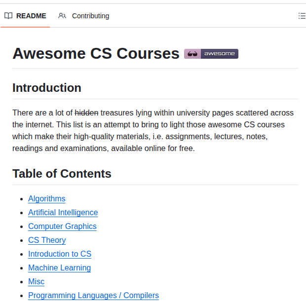 Prakhar1989 Awesome Courses screenshot