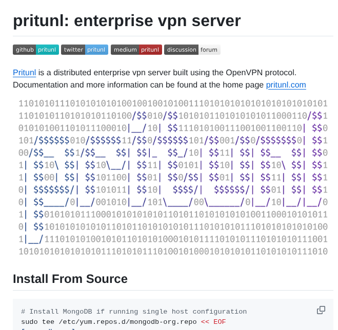 Pritunl Pritunl screenshot