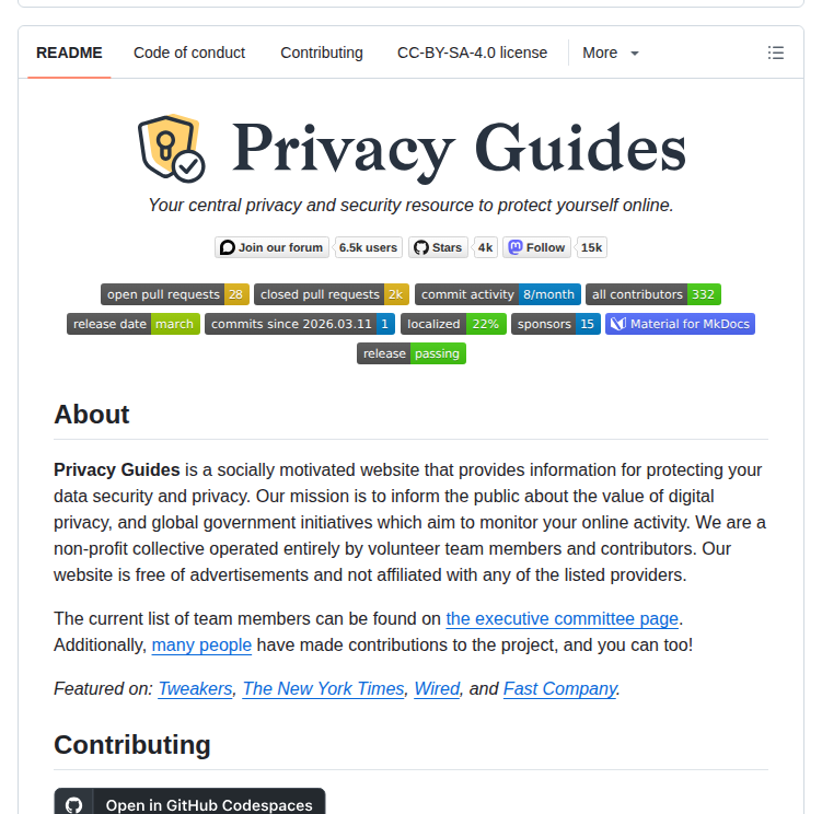 Privacyguides Privacyguides.org screenshot