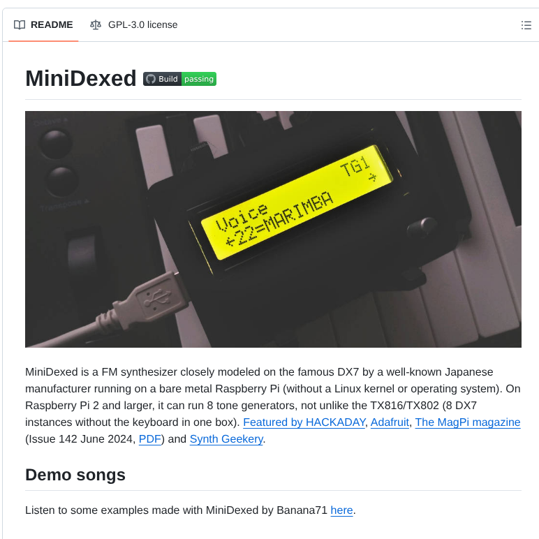 Probonopd Minidexed screenshot