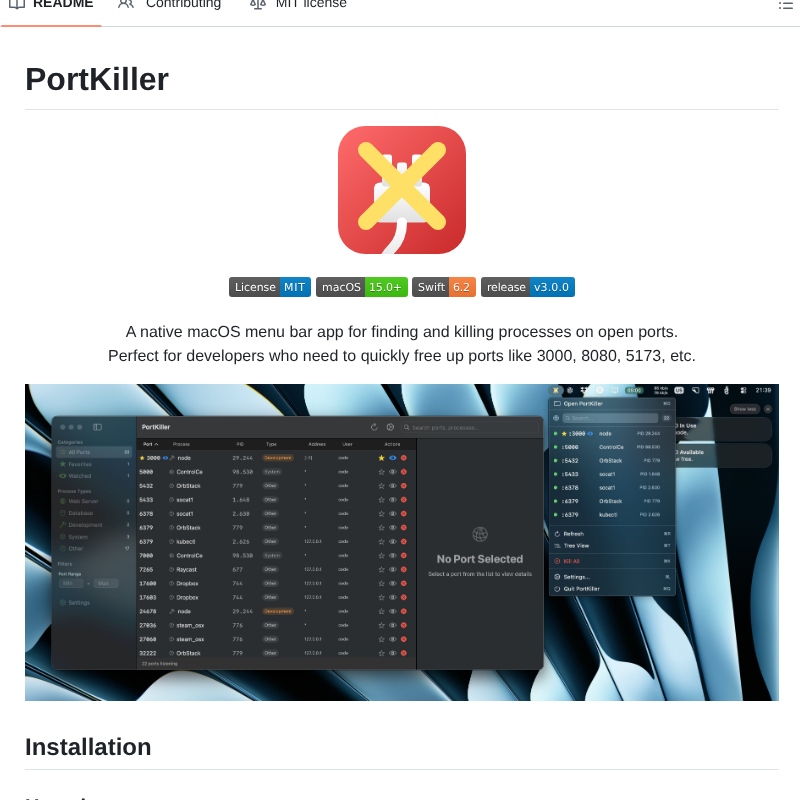 Productdevbook Port Killer screenshot