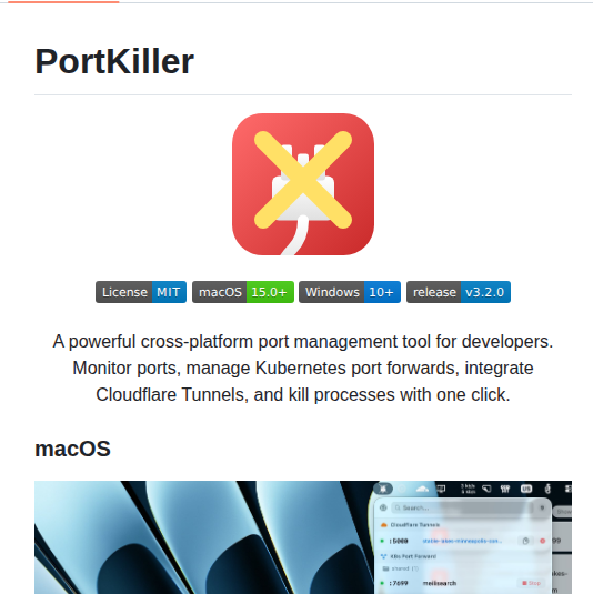 Productdevbook Port Killer screenshot