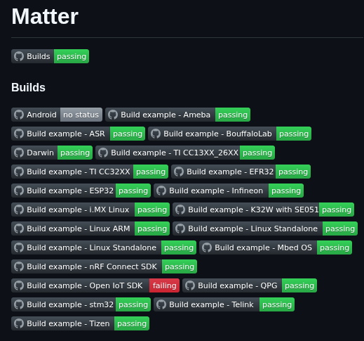 Project Chip Connectedhomeip screenshot