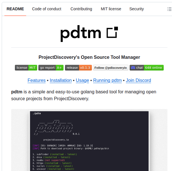 Projectdiscovery Pdtm screenshot