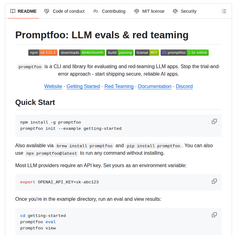 Promptfoo Promptfoo screenshot