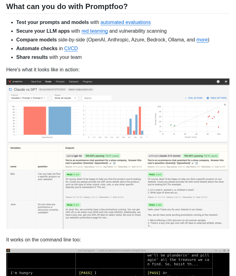 Promptfoo Promptfoo screenshot