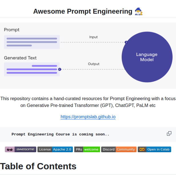 Promptslab Awesome Prompt Engineering screenshot