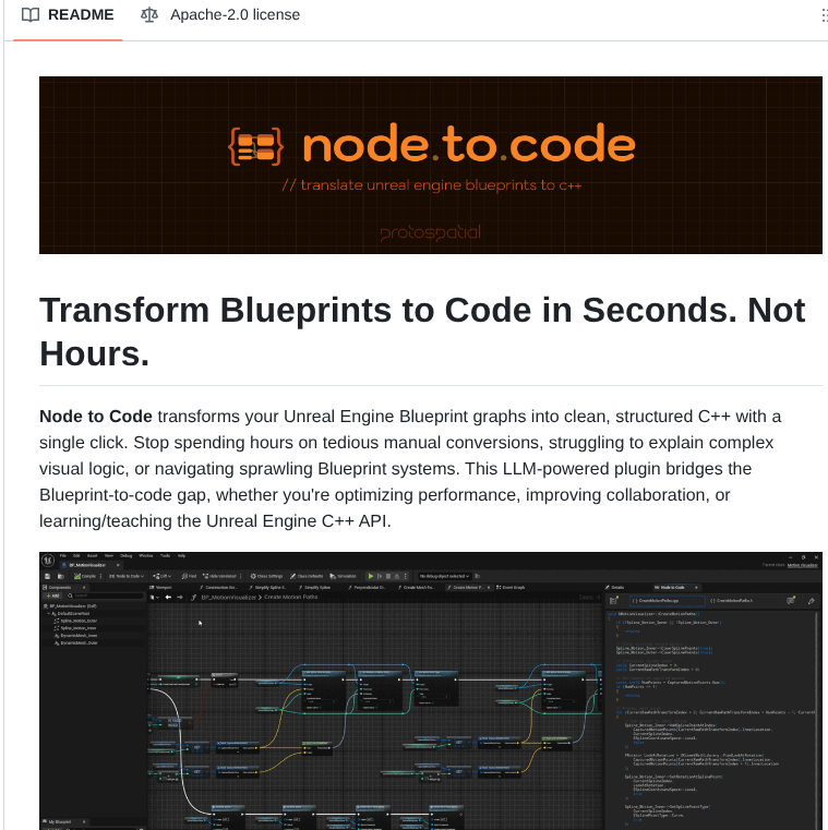 Protospatial Nodetocode screenshot