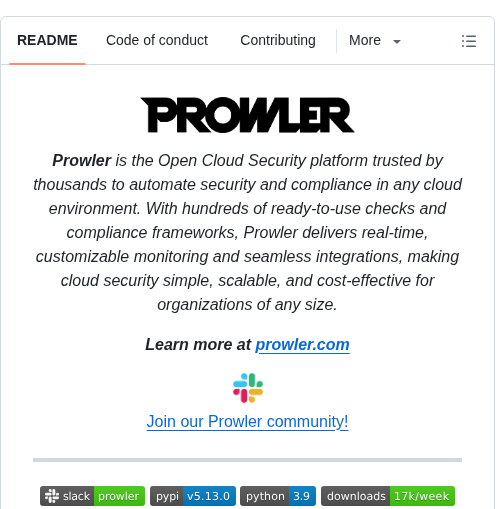 Prowler Cloud Prowler screenshot