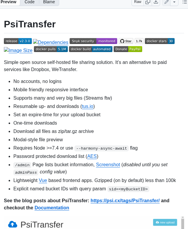 Psi 4ward Psitransfer screenshot