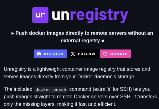 Psviderski Unregistry screenshot