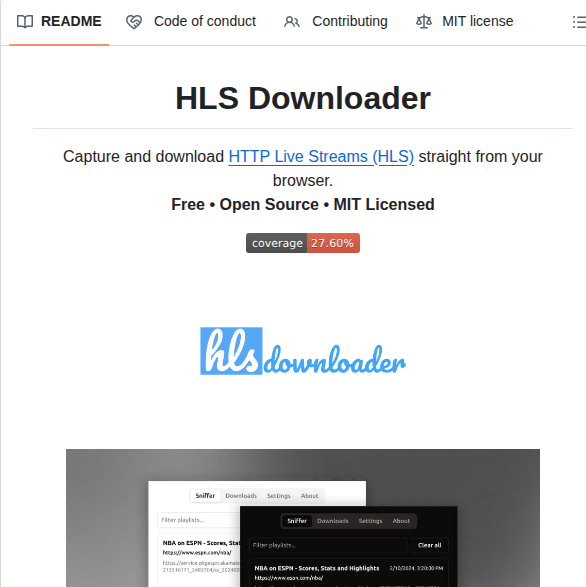 Puemos Hls Downloader screenshot