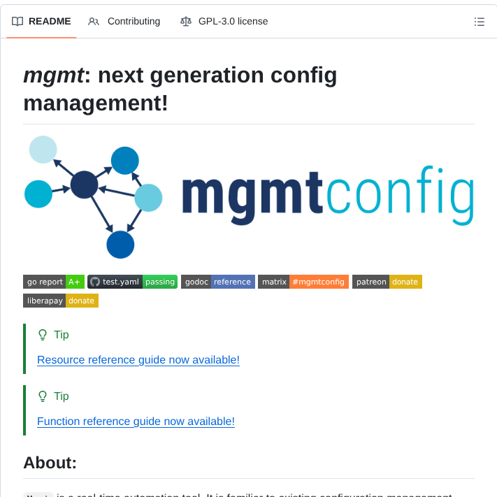 Purpleidea Mgmt screenshot