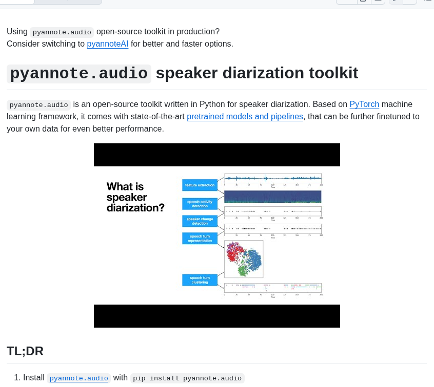 Pyannote Pyannote Audio screenshot