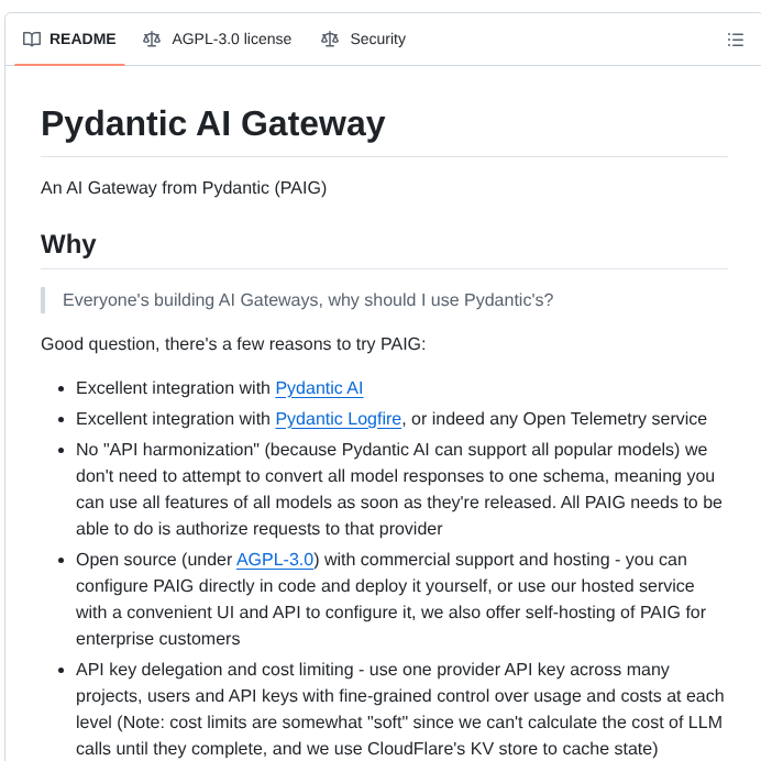 Pydantic Pydantic Ai Gateway screenshot