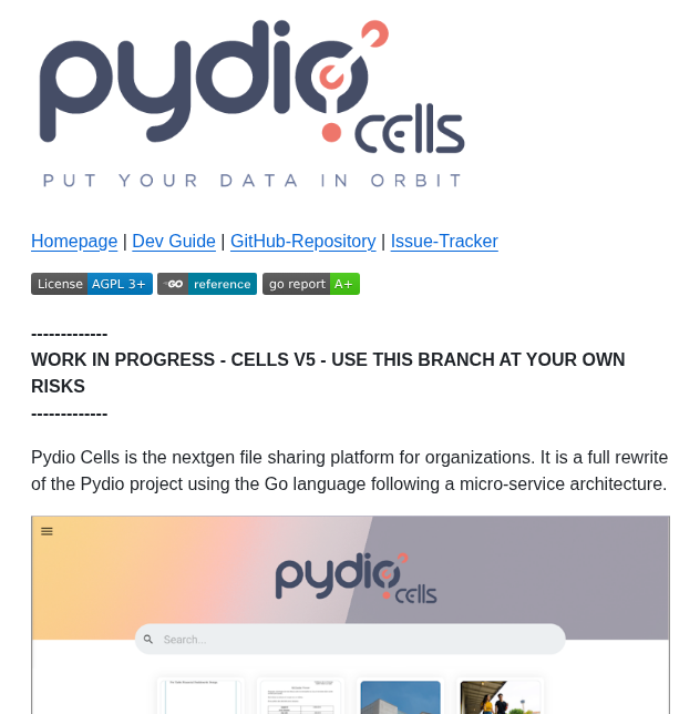 Pydio Cells screenshot