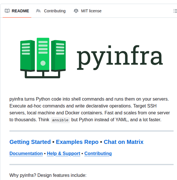Pyinfra Dev Pyinfra screenshot