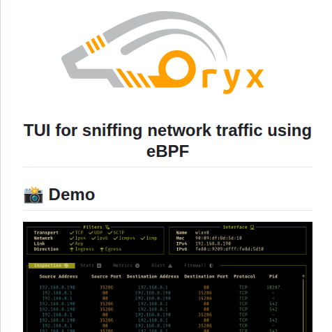 Pythops Oryx screenshot