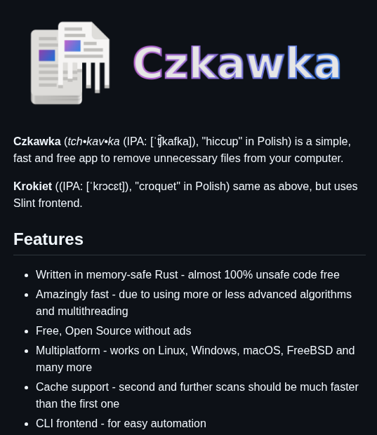 Qarmin Czkawka screenshot